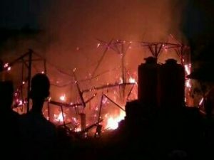 Kandang Berikut 5000 Ekor Ayam Ludes Terbakar di Ciseke