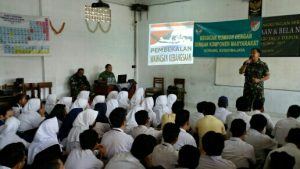 Koramil 03 Sukmajaya Depok Berikan Pembekalan Materi Bela Negara Pada Ratusan Siswa