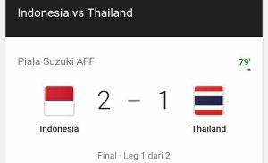 Indonesia Balik Ungguli Thailand