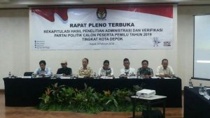 KPU Depok Sahkan 15 Partai Politik Lolos Verifikasi Faktual