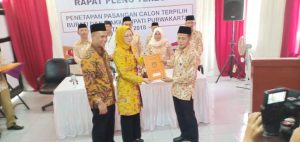 KPU Purwakarta Tetapkan Bupati Wakil Bupati Terpilih