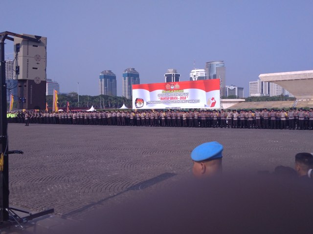 Hadapi Pemilu TNI Polri Gelar Pasukan Mantap Brata