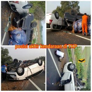 Avanza Seruduk Pick Up Dua Orang Luka-luka di Tol Cipularang