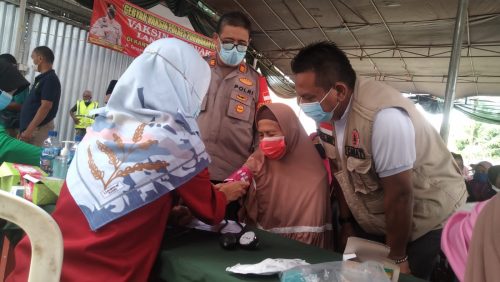 Bentuk Herd Immunity Polsek Pasawahan Siagakan Sentra Vaksinasi Covid-19 Lansia