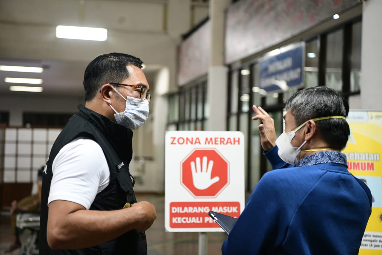 Tinjau Dua Rumah Sakit di Kota Bandung, Ridwan Kamil: Ada Peningkatan, tapi Masih Relatif Terkendali
