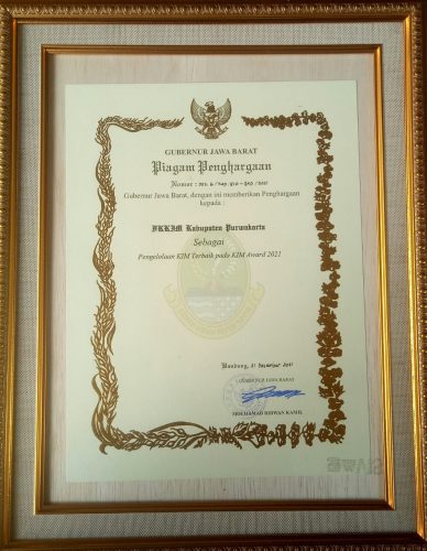 Pemkab Purwakarta Raih Penghargaan Pengelolaan KIM Terbaik di Jawa Barat