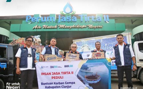 Jasa Tirta II Salurkan Bantuan untuk Korban Gempa Bumi Cianjur
