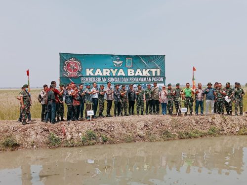 Jasa Tirta II – Divisi Infanteri 1 Kostrad Gelar Karya Bhakti Kebersihan dan Penghijauan Sungai Cibuaya Karawang