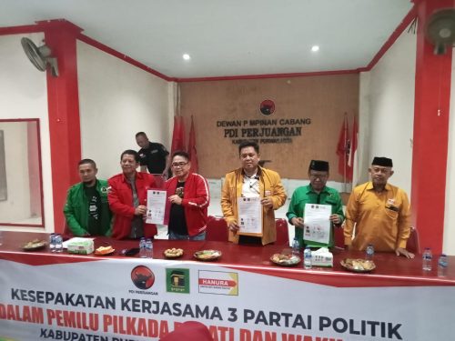 Hanura, PDI Perjuangan dan PPP Berkoalisi di Pilkada Purwakarta 2024