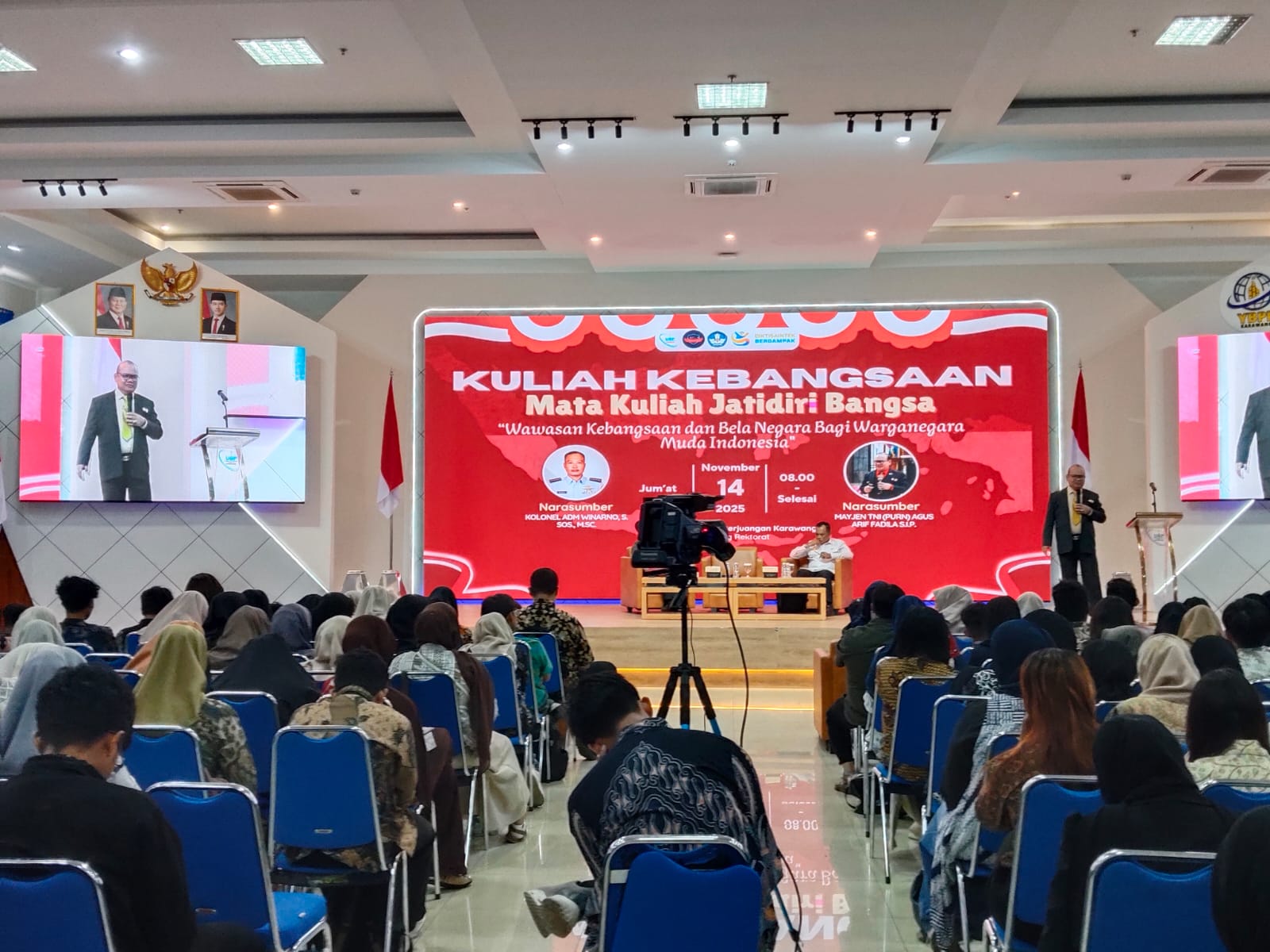 UBP Karawang Gelar Kuliah Kebangsaan, Tanamkan Wawasan Kebangsaan dan Semangat Bela Negara kepada 1.730 Mahasiswa