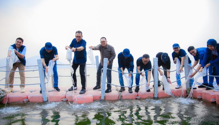 PJT II Dorong Kelestarian Ekosistem Air Melalui Penebaran Benih Ikan